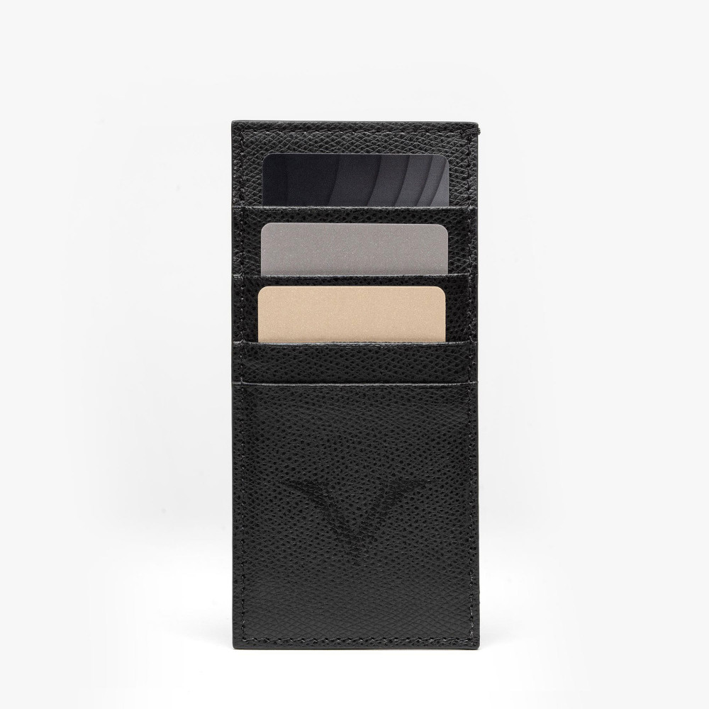 Держатель для кредитных карт кожаный Visconti VSCT черный, артикул KL04-01. Фото 3