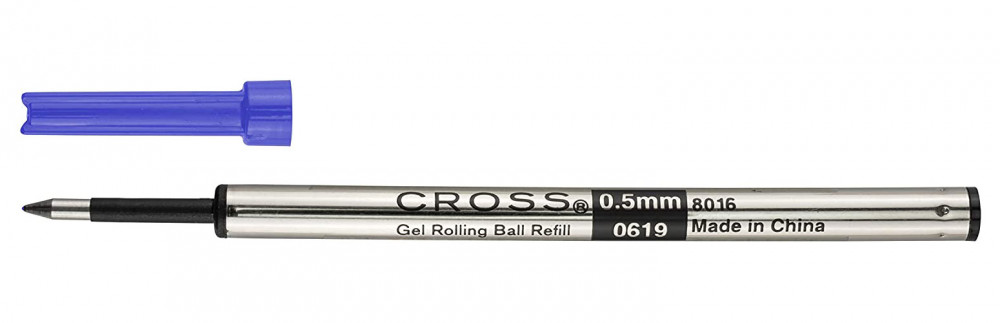 Стержень гелевый стандартный для ручки-роллера Cross синий F (тонкий), артикул 8016. Фото 2