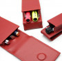 Кожаный футляр для двух ручек Lamy A315 красный