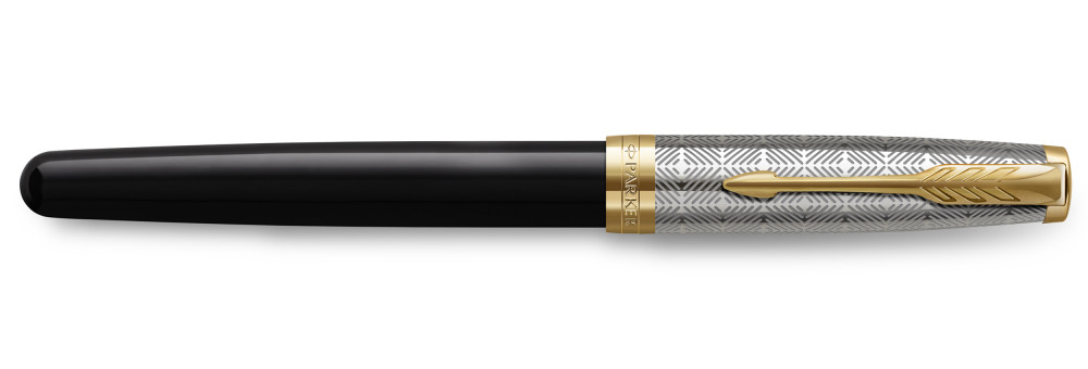 Перьевая ручка Parker Sonnet Premium Metal & Black Lacquer GT, артикул 2119784. Фото 2