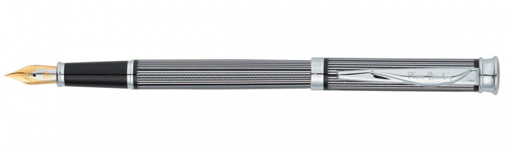 Перьевая ручка Pierre Cardin Tresor гравировка черный лак хром, артикул PC1001FP-03. Фото 1