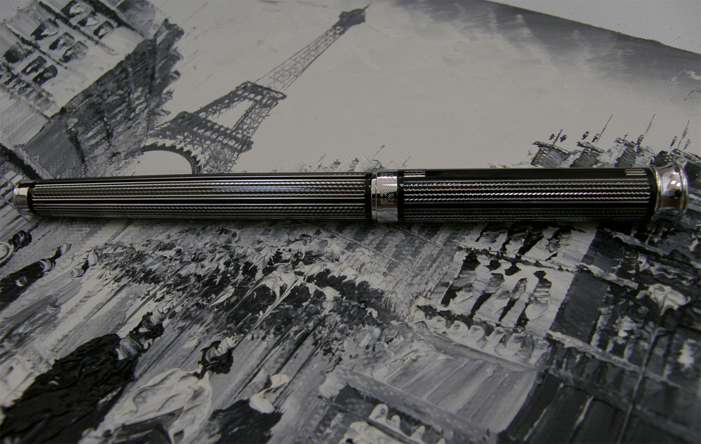 Перьевая ручка Pierre Cardin Tresor гравировка черный лак хром, артикул PC1001FP-03. Фото 6