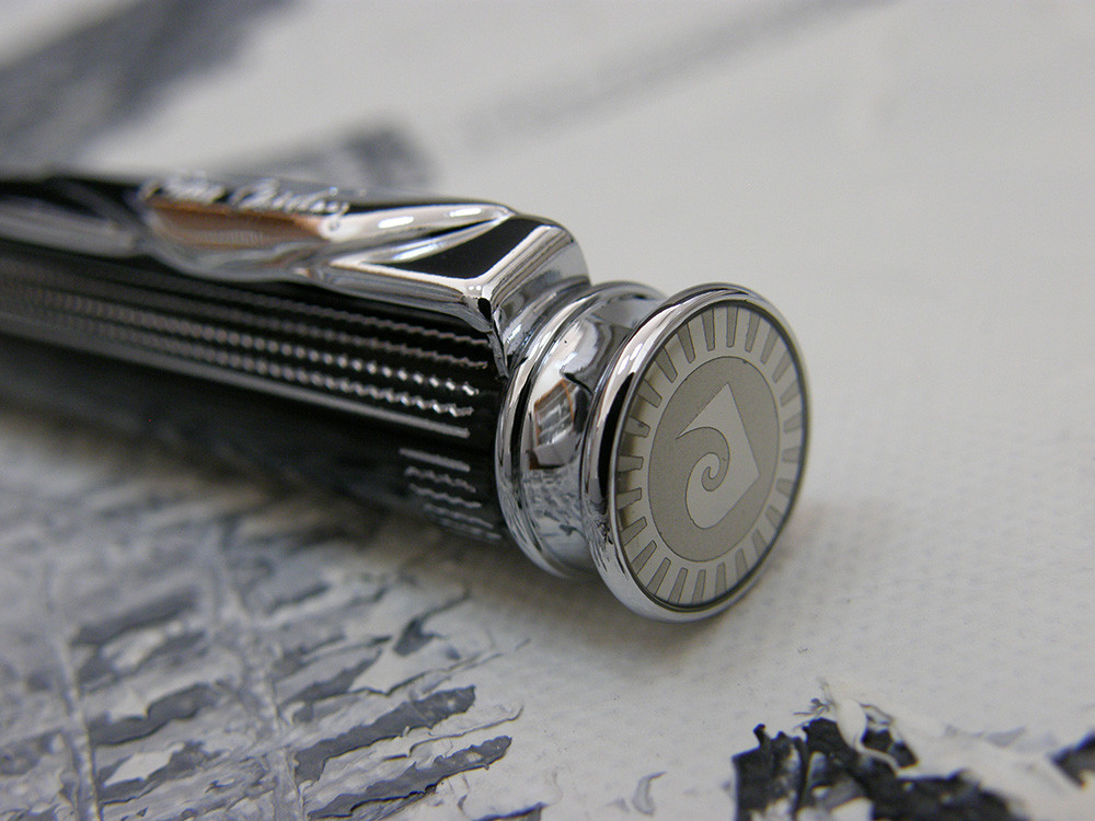 Перьевая ручка Pierre Cardin Tresor гравировка черный лак хром, артикул PC1001FP-03. Фото 7