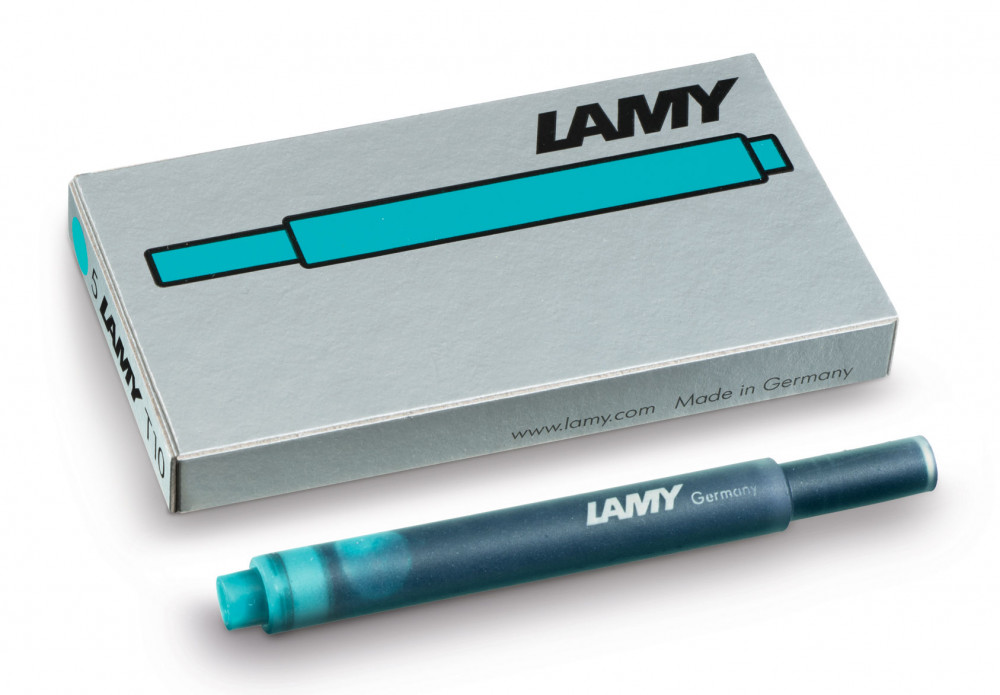 Картриджи с чернилами (5 шт) для перьевой ручки Lamy T10 бирюзовый, артикул 1602741. Фото 1