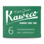 Картриджи с чернилами (6 шт) для перьевой ручки Kaweco Palm Green
