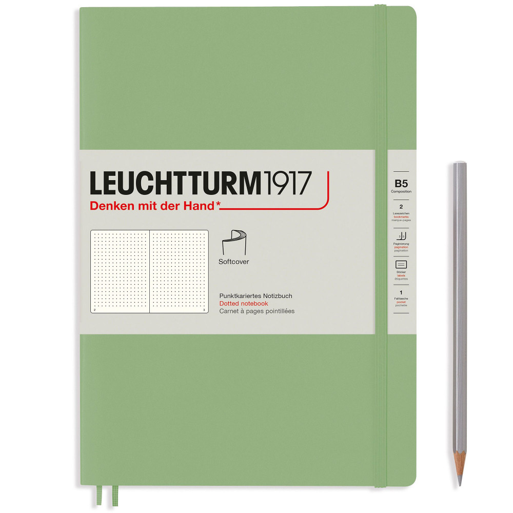 Записная книжка Leuchtturm Composition B5 Sage мягкая обложка 123 стр, артикул 363928. Фото 2