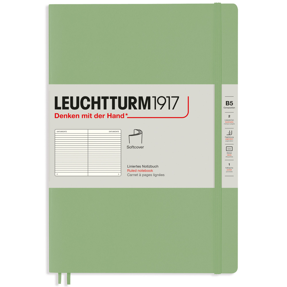 Записная книжка Leuchtturm Composition B5 Sage мягкая обложка 123 стр, артикул 363928. Фото 8
