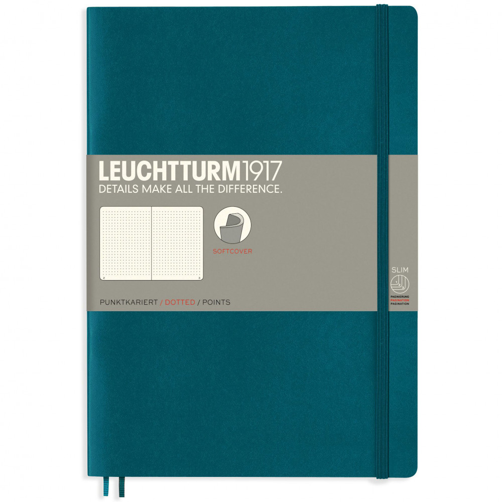 Записная книжка Leuchtturm Composition B5 Pacific Green мягкая обложка 123 стр, артикул 359676. Фото 1