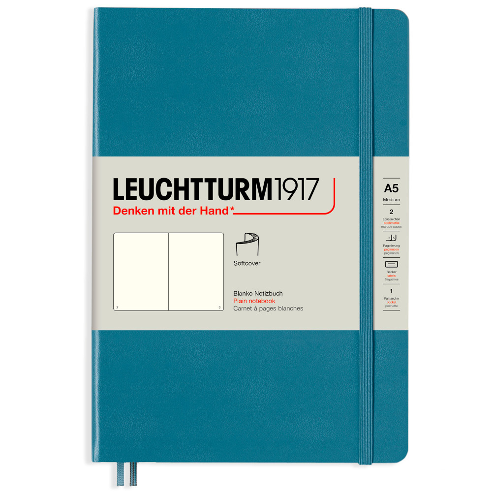 Записная книжка Leuchtturm Rising Colours A5 Stone Blue мягкая обложка 123 стр, артикул 363399. Фото 7