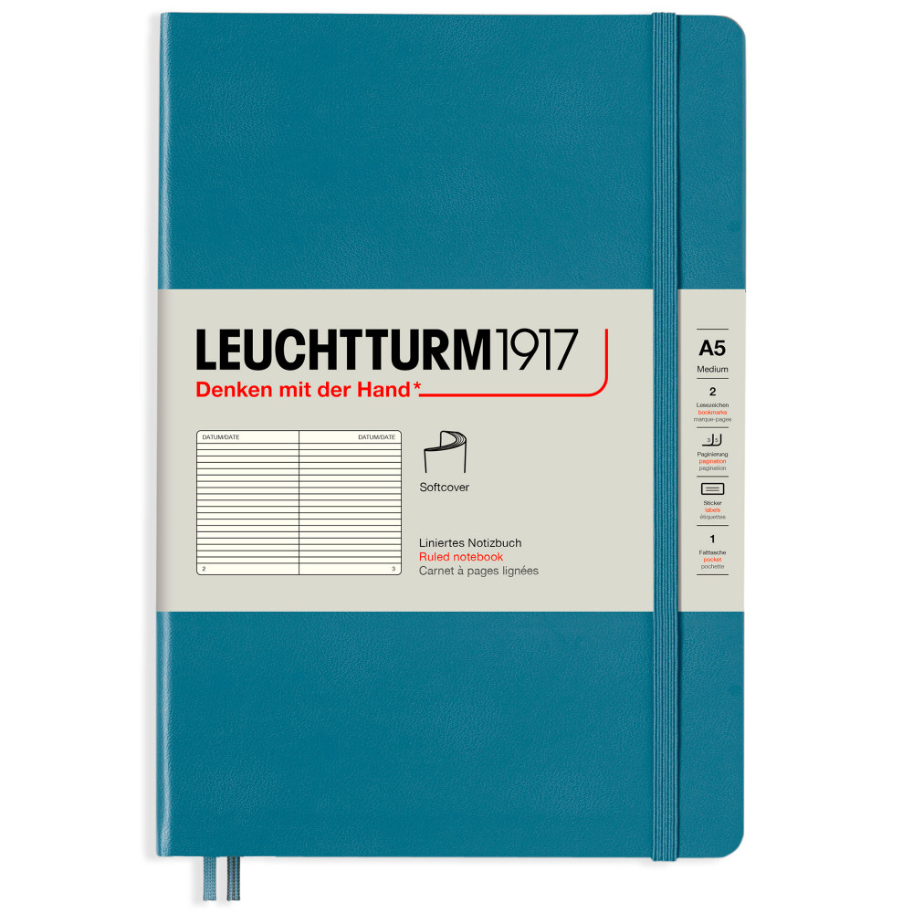 Записная книжка Leuchtturm Rising Colours A5 Stone Blue мягкая обложка 123 стр, артикул 363399. Фото 8