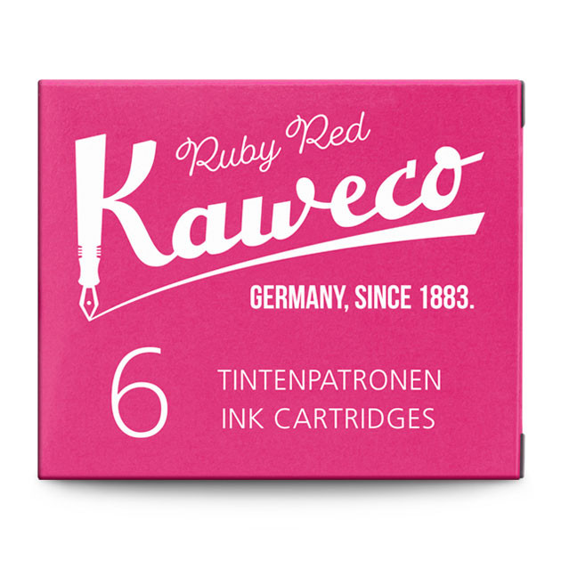 Картриджи с чернилами (6 шт) для перьевой ручки Kaweco Ruby Red, артикул 10000008. Фото 2
