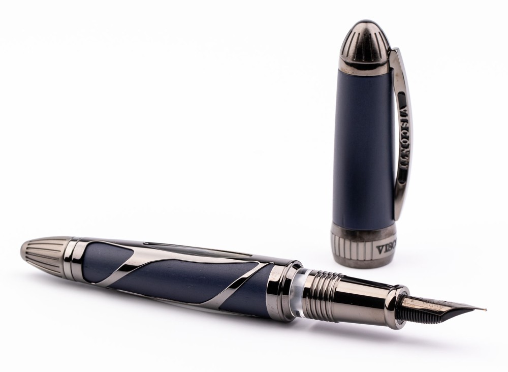 Перьевая ручка Visconti Torpedo Blue-Ruthenium Limited Edition, артикул KP22-02-FPF. Фото 3