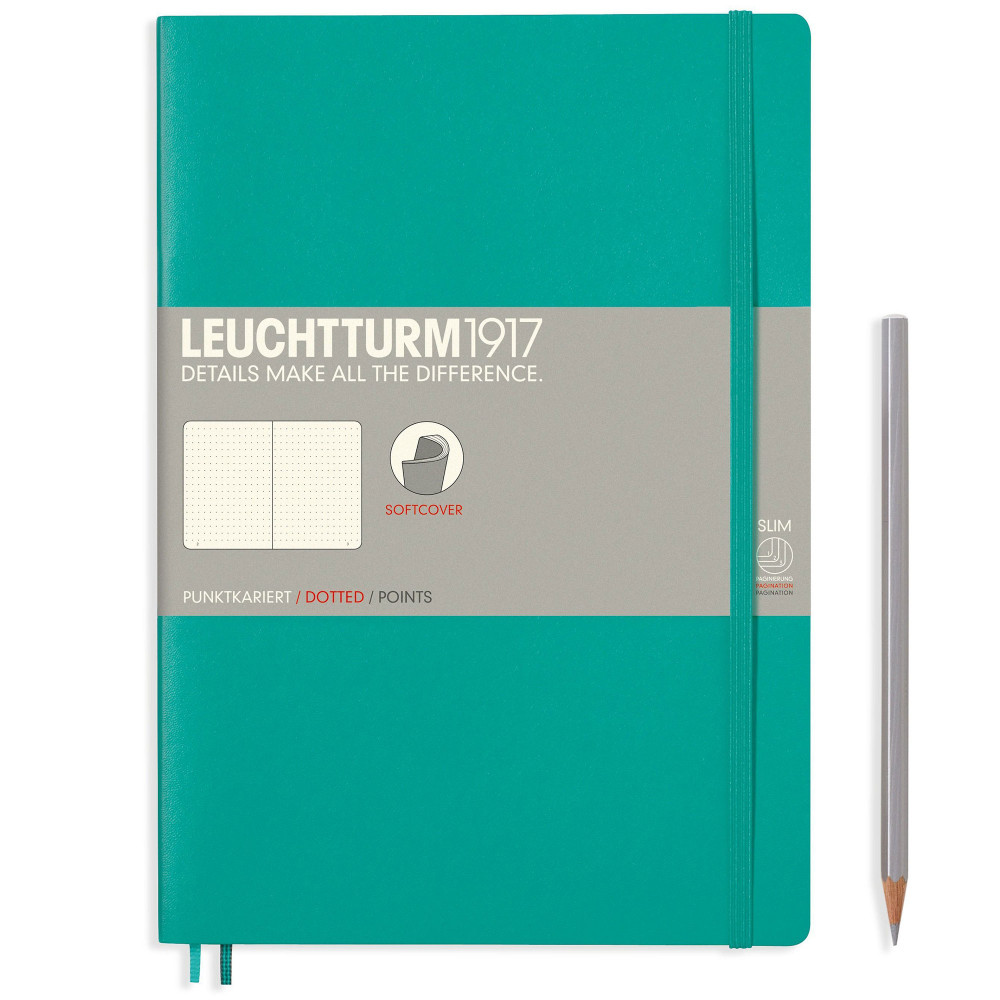 Записная книжка Leuchtturm Composition B5 Emerald мягкая обложка 123 стр, артикул 355295. Фото 2