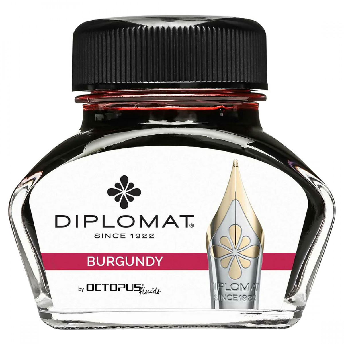 Флакон с чернилами Diplomat Octopus Burgundy 30 мл, артикул D41001007. Фото 1