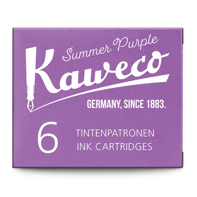 Картриджи с чернилами (6 шт) для перьевой ручки Kaweco Summer Purple, артикул 10000010. Фото 2