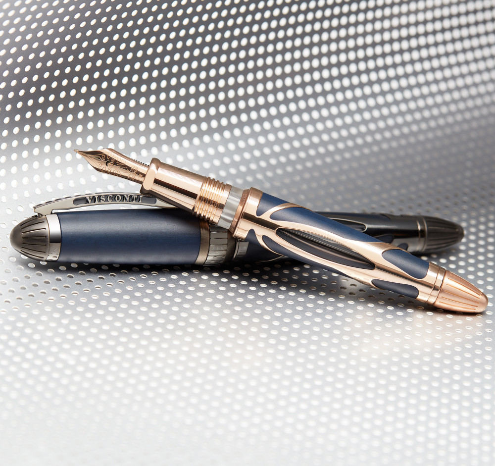 Ручка-роллер Visconti Torpedo Blue-Ruthenium Limited Edition, артикул KP22-02-RB. Фото 8