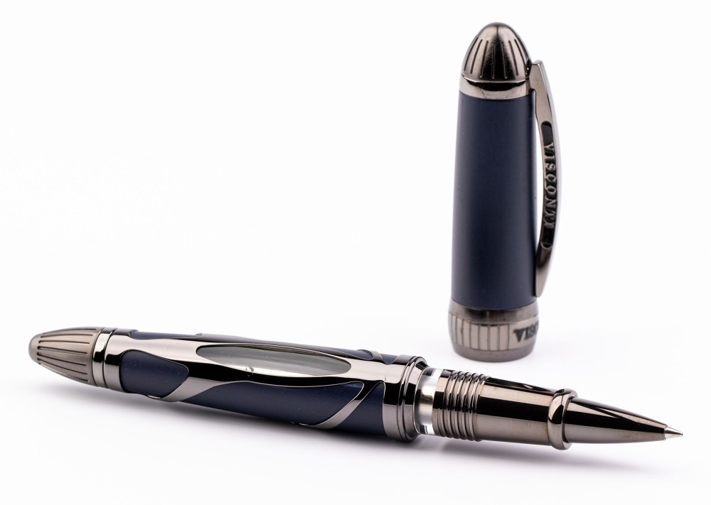 Ручка-роллер Visconti Torpedo Blue-Ruthenium Limited Edition, артикул KP22-02-RB. Фото 4