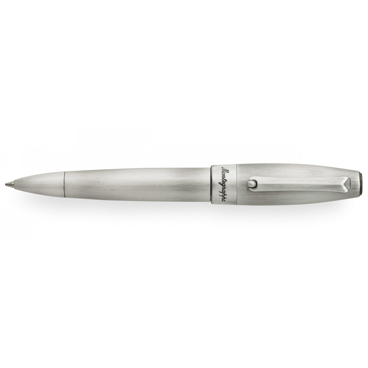 Шариковая ручка Montegrappa Mule Silver Steel, артикул mule-ss-bp. Фото 1