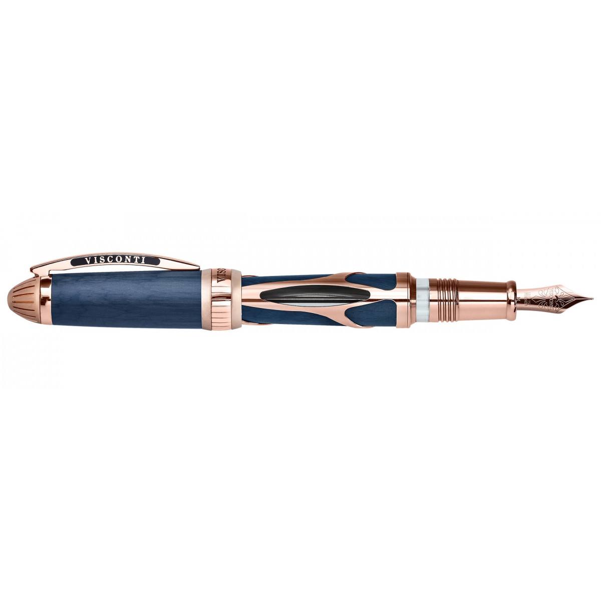 Перьевая ручка Visconti Torpedo Blue-Rose Gold Limited Edition, KP22-03-FPF Перьевая ручка Visconti Torpedo Blue-Rose Gold Limited Edition, артикул KP22-03-FPF. Фото 1