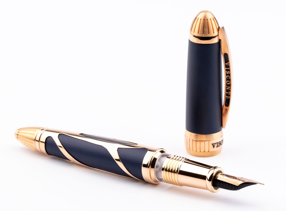 Перьевая ручка Visconti Torpedo Blue-Rose Gold Limited Edition, артикул KP22-03-FPF. Фото 3