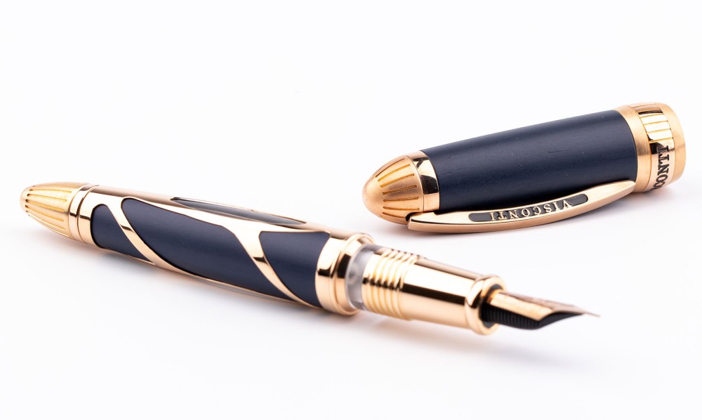 Перьевая ручка Visconti Torpedo Blue-Rose Gold Limited Edition, артикул KP22-03-FPF. Фото 6