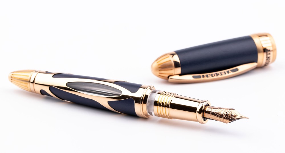 Перьевая ручка Visconti Torpedo Blue-Rose Gold Limited Edition, артикул KP22-03-FPF. Фото 4