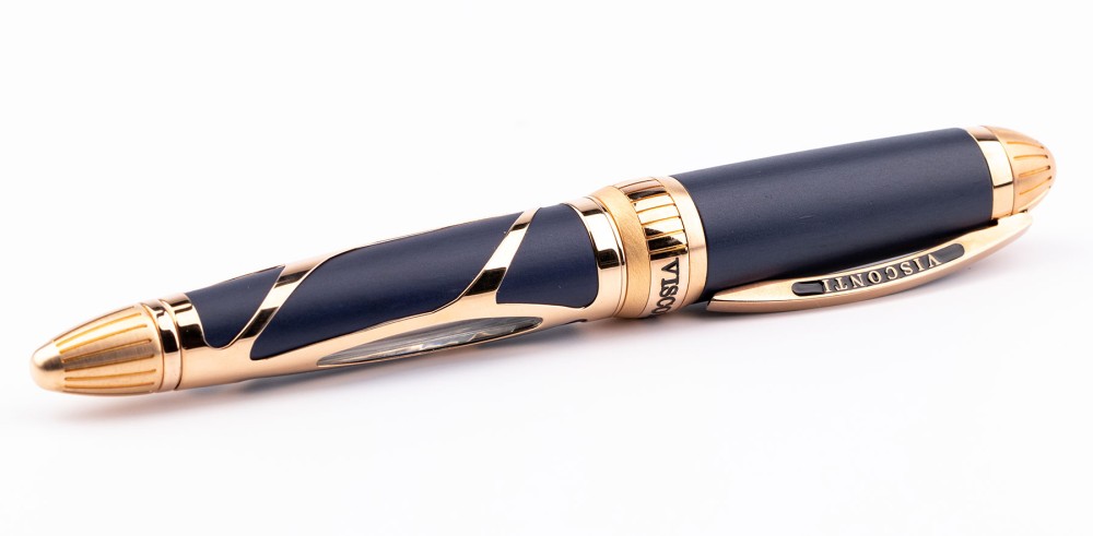 Перьевая ручка Visconti Torpedo Blue-Rose Gold Limited Edition, артикул KP22-03-FPF. Фото 2