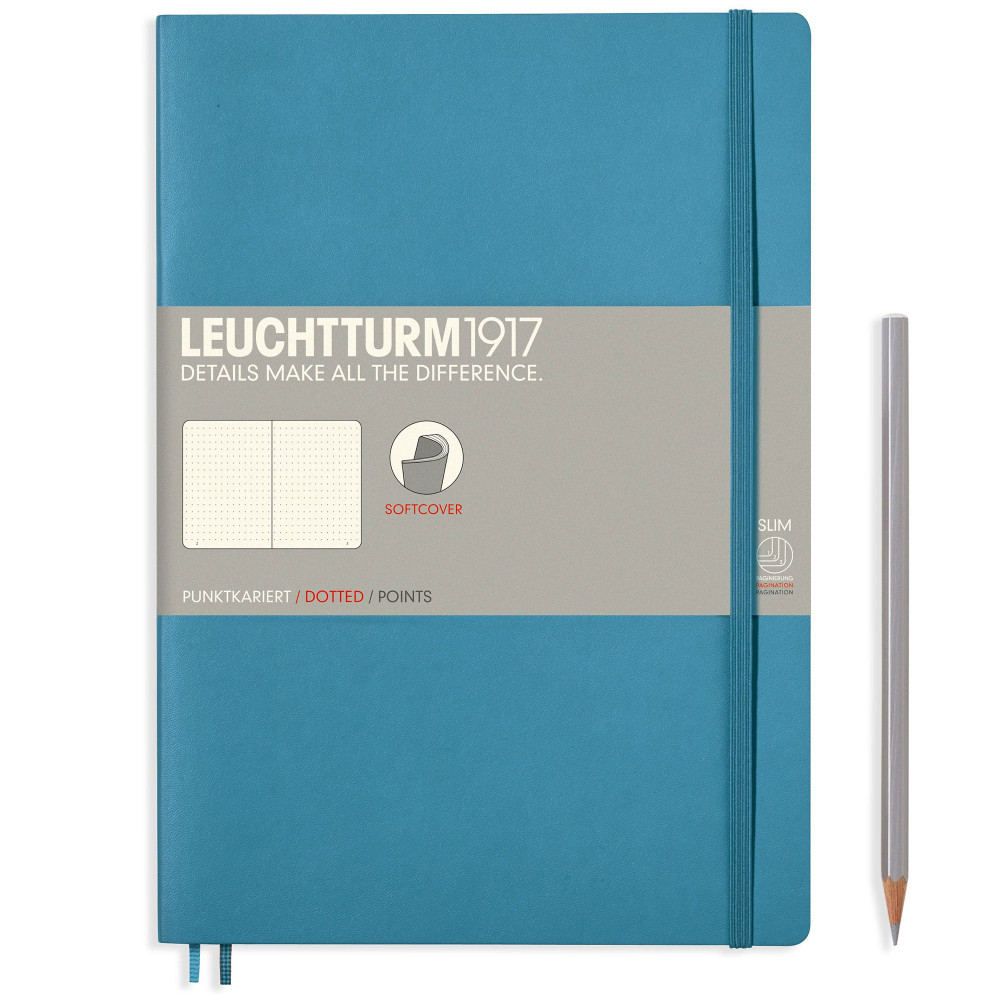 Записная книжка Leuchtturm Composition B5 Nordic Blue мягкая обложка 123 стр, артикул 355302. Фото 2