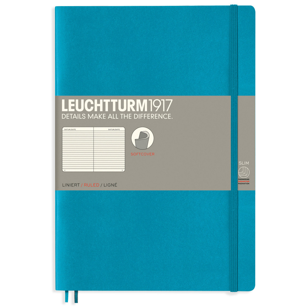 Записная книжка Leuchtturm Composition B5 Nordic Blue мягкая обложка 123 стр, артикул 355302. Фото 8