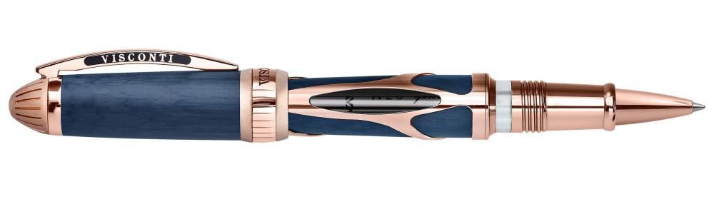 Ручка-роллер Visconti Torpedo Blue-Rose Gold Limited Edition, артикул KP22-03-RB. Фото 1