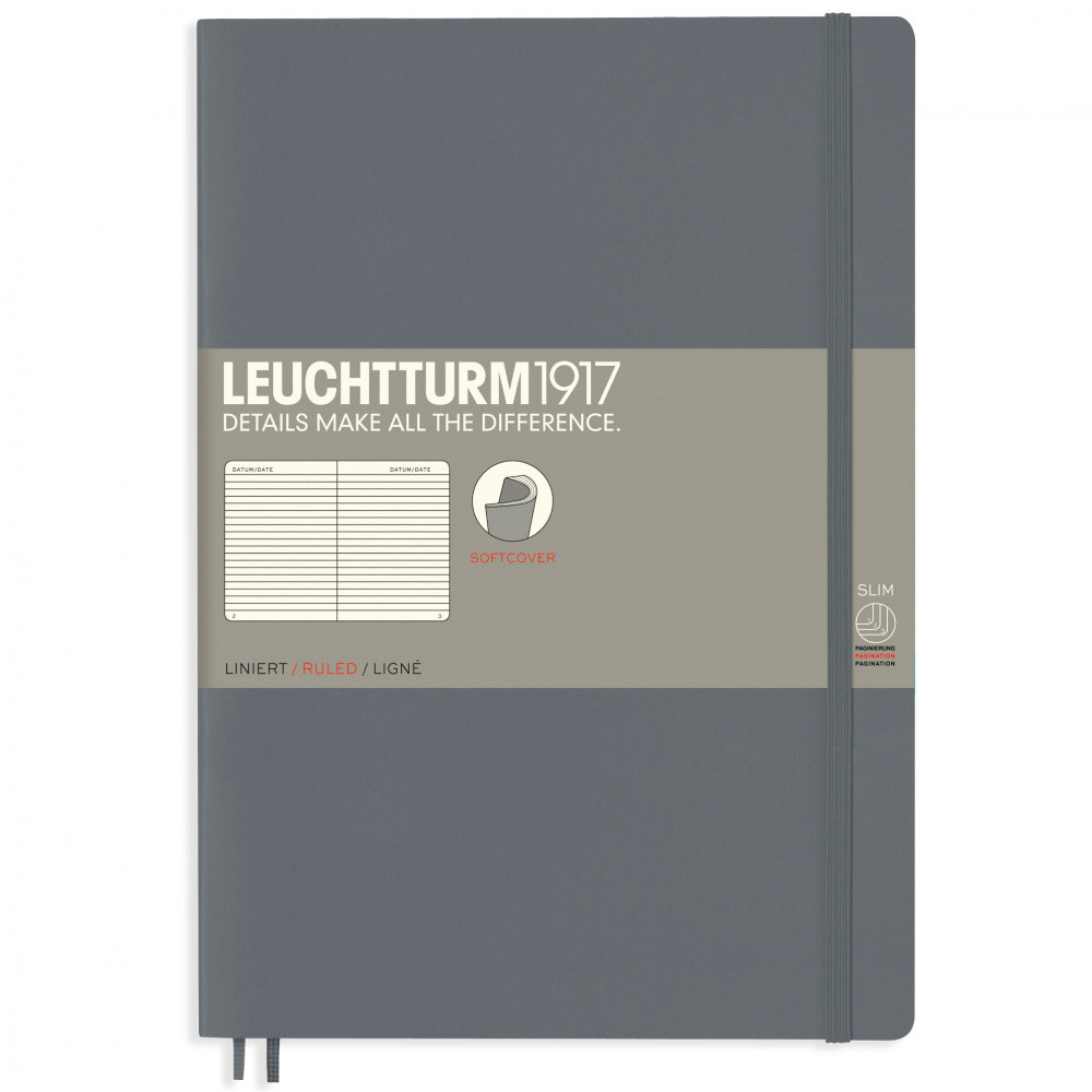 Записная книжка Leuchtturm Composition B5 Anthracite мягкая обложка 123 стр, артикул 355314. Фото 8