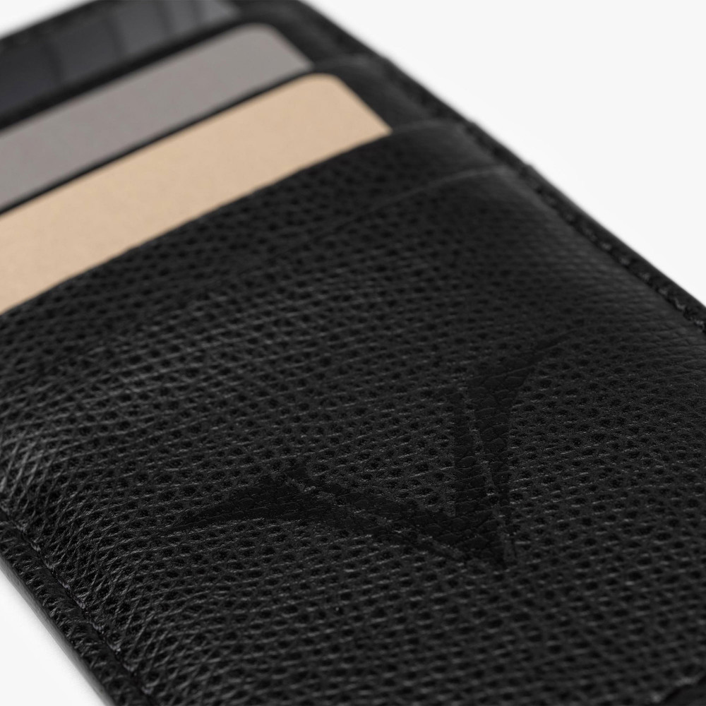 Держатель для кредитных карт кожаный Visconti VSCT черный, артикул KL04-01. Фото 6