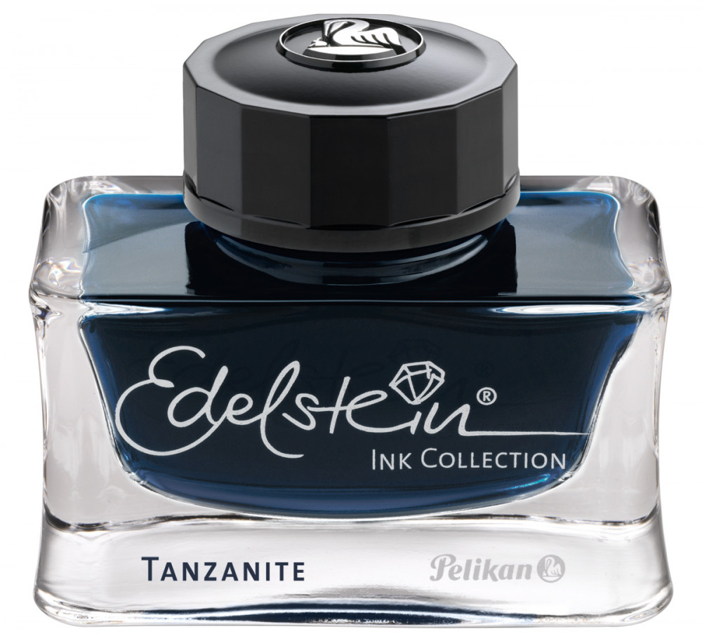 Флакон с чернилами Pelikan Edelstein Tanzanite для перьевой ручки 50 мл темно-синий, артикул 339226. Фото 1