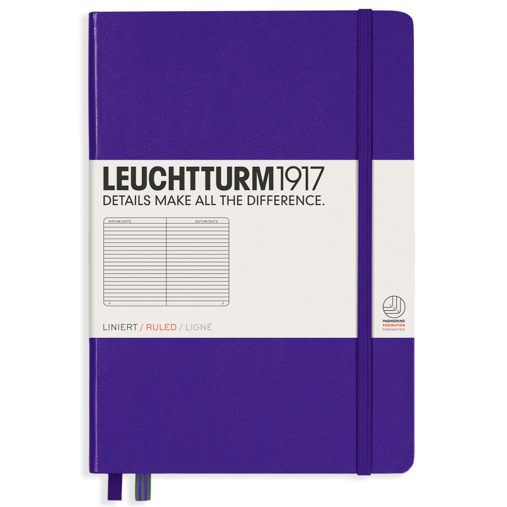 Записная книжка Leuchtturm Medium A5 Purple твердая обложка 251 стр, артикул 346685. Фото 1