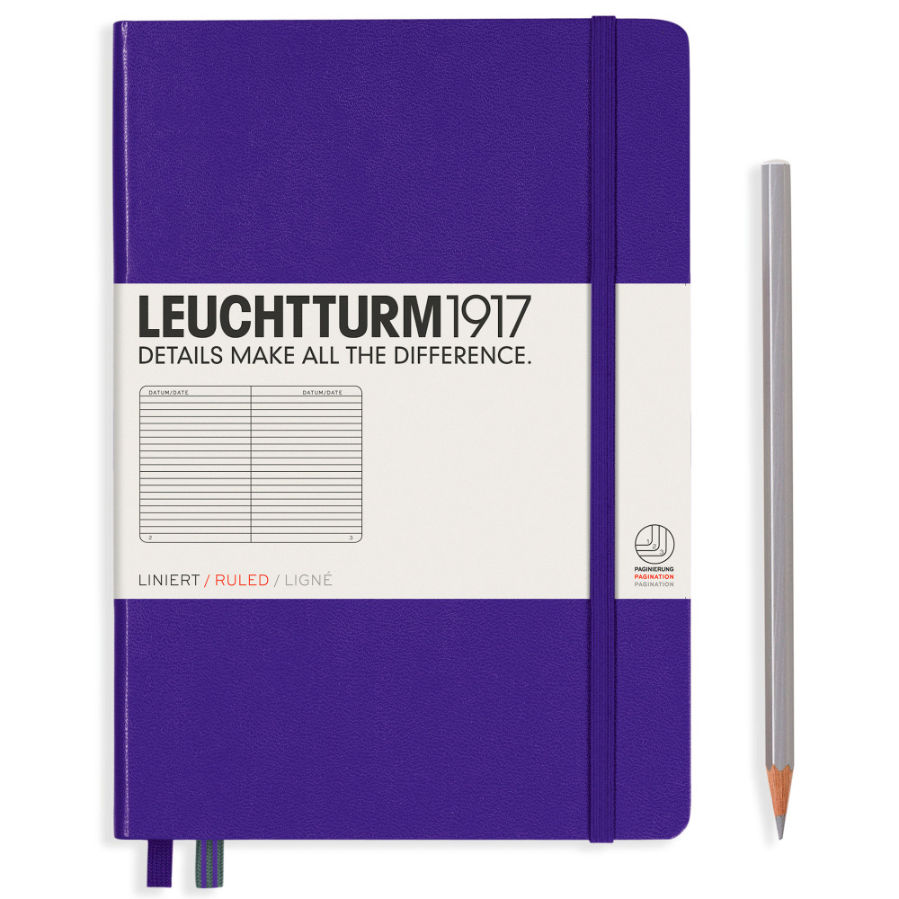 Записная книжка Leuchtturm Medium A5 Purple твердая обложка 251 стр, артикул 346685. Фото 2