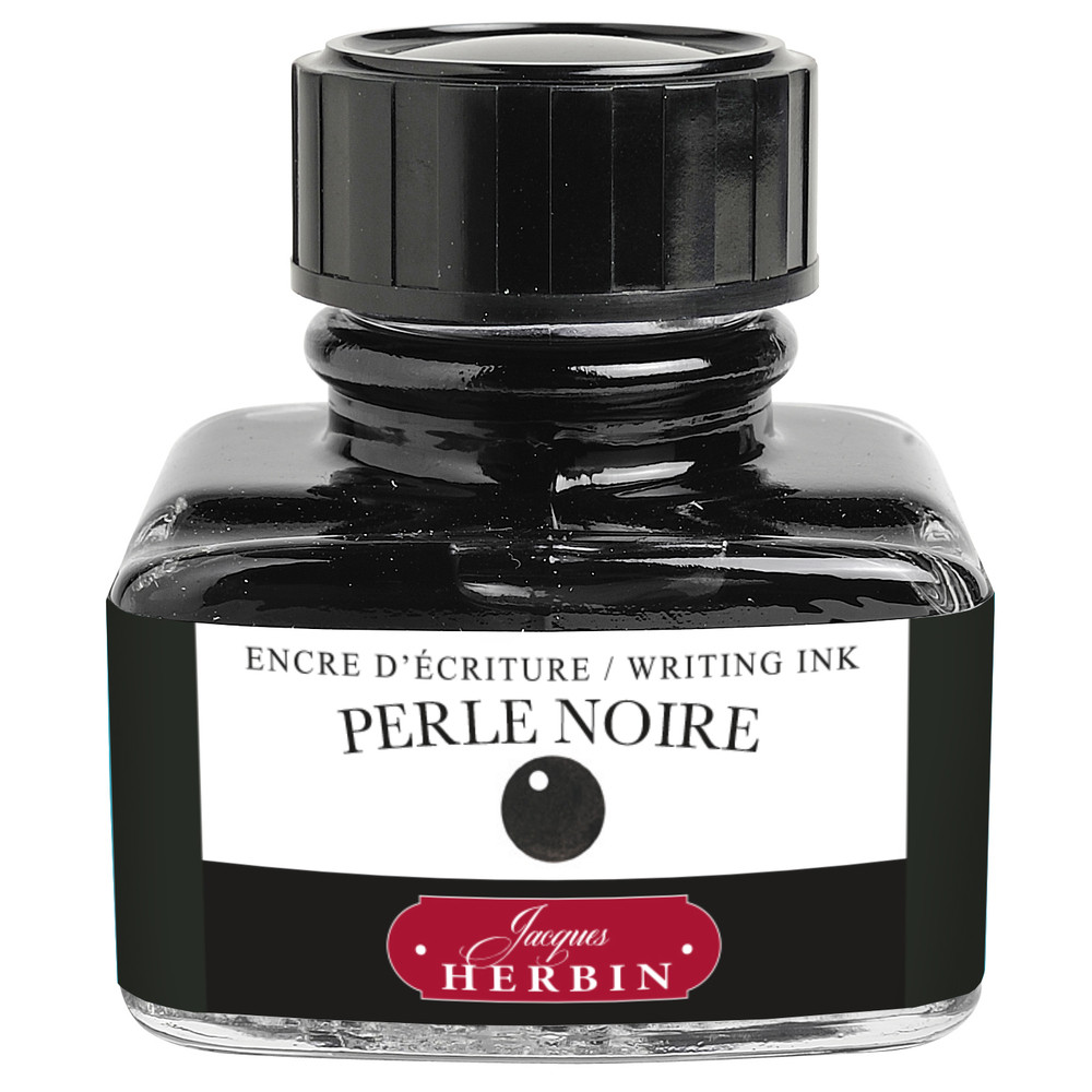 Флакон с чернилами Herbin Perle noire (черный) 30 мл, артикул 13009T. Фото 1