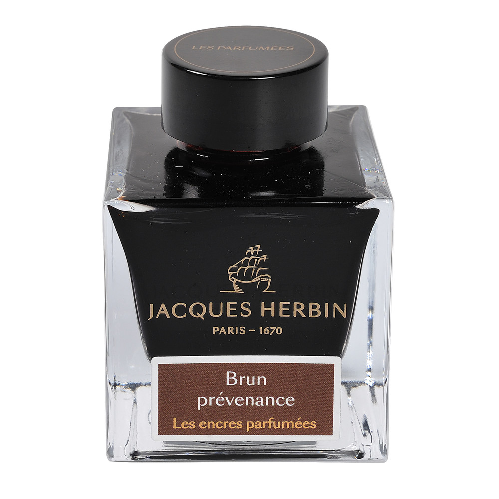 Ароматизированные чернила J. Herbin Brun Prevenance (коричневый) 50 мл, артикул 14747JT. Фото 2