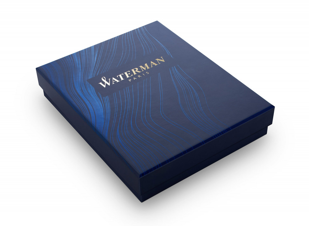 Подарочный набор Waterman 2020: перьевая ручка Expert Black Lacque CT перо M + чехол для ручки, артикул 2122197. Фото 5