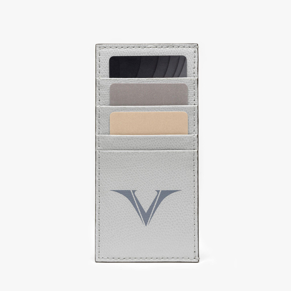 Держатель для кредитных карт кожаный Visconti VSCT серый, артикул KL04-03. Фото 3
