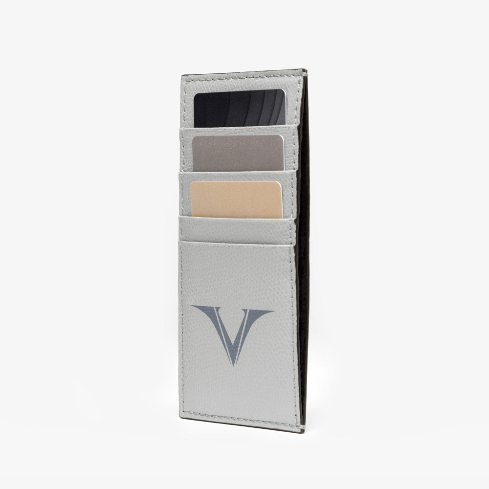 Держатель для кредитных карт кожаный Visconti VSCT серый, артикул KL04-03. Фото 4