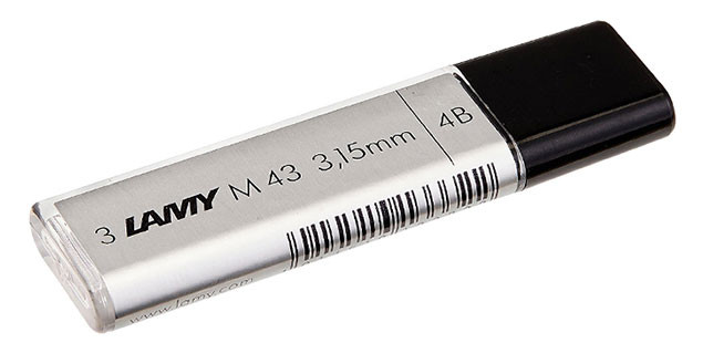 Грифели (3 шт) для механического карандаша Lamy Scribble M43 4B 3,15 мм, артикул 1613332. Фото 1