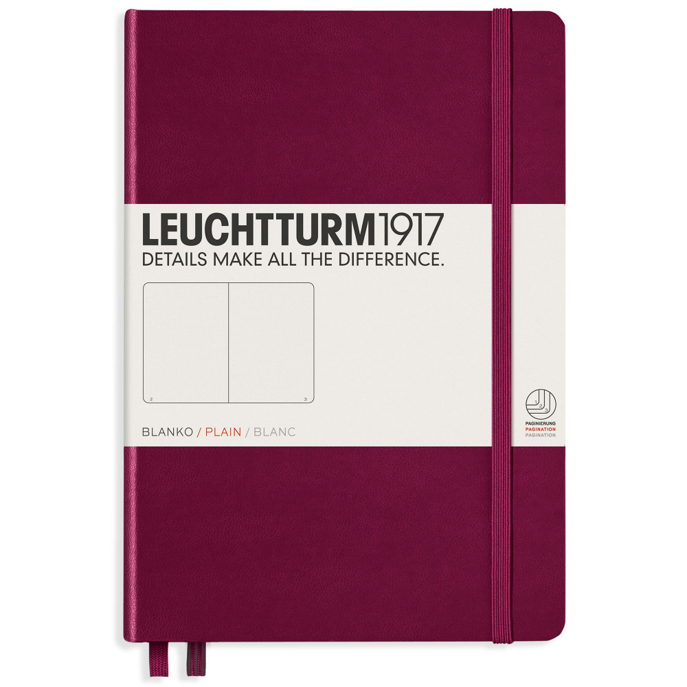 Записная книжка Leuchtturm Medium A5 Port Red твердая обложка 251 стр, артикул 359697. Фото 1