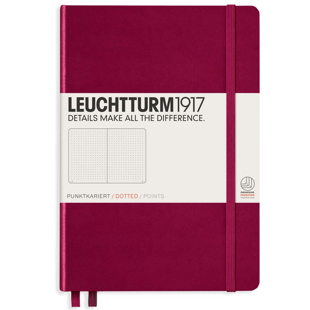 Записная книжка Leuchtturm Medium A5 Port Red твердая обложка 251 стр, артикул 359697. Фото 8