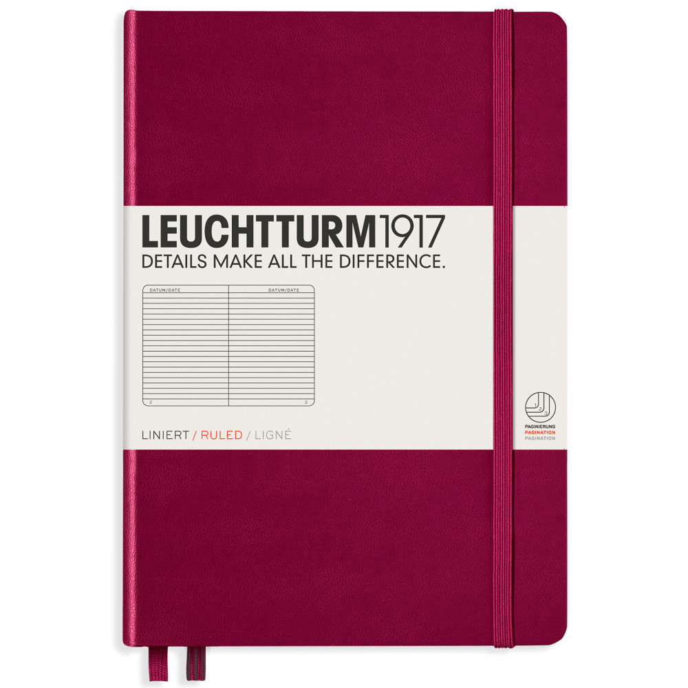 Записная книжка Leuchtturm Medium A5 Port Red твердая обложка 251 стр, артикул 359697. Фото 9