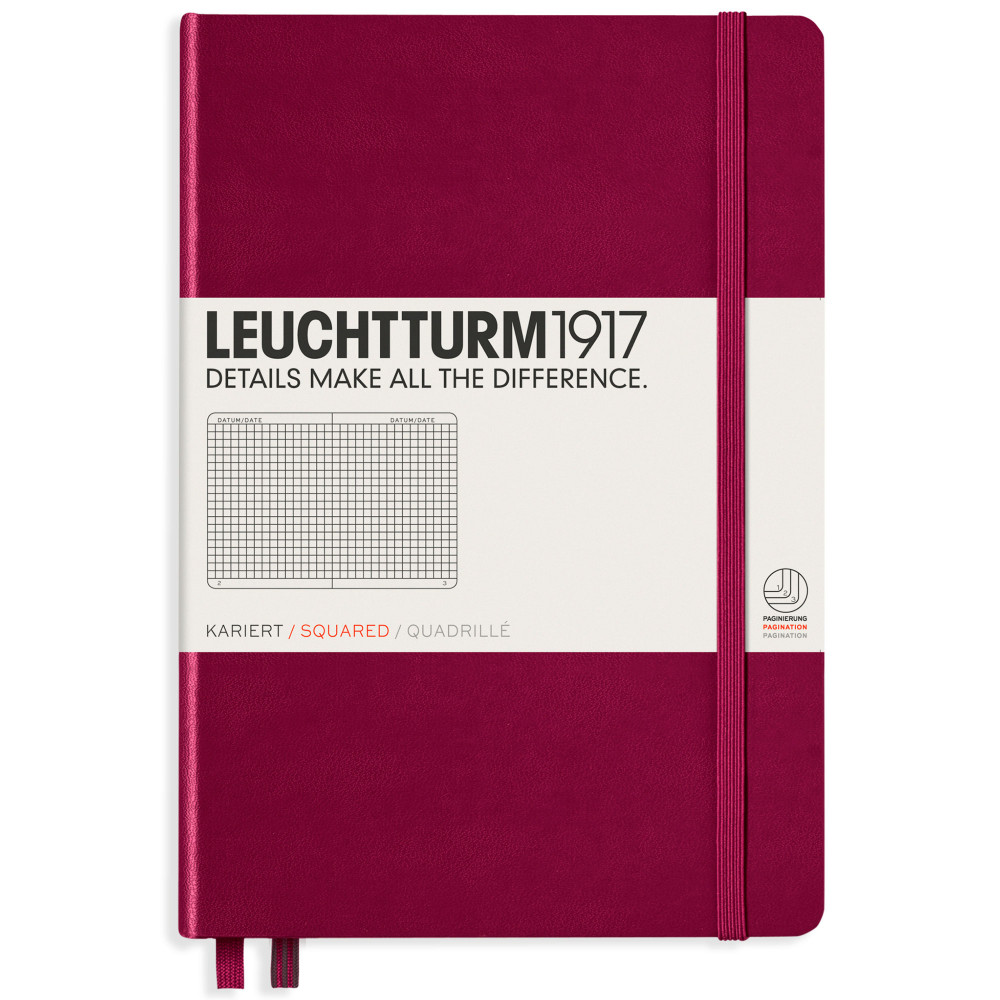 Записная книжка Leuchtturm Medium A5 Port Red твердая обложка 251 стр, артикул 359697. Фото 10
