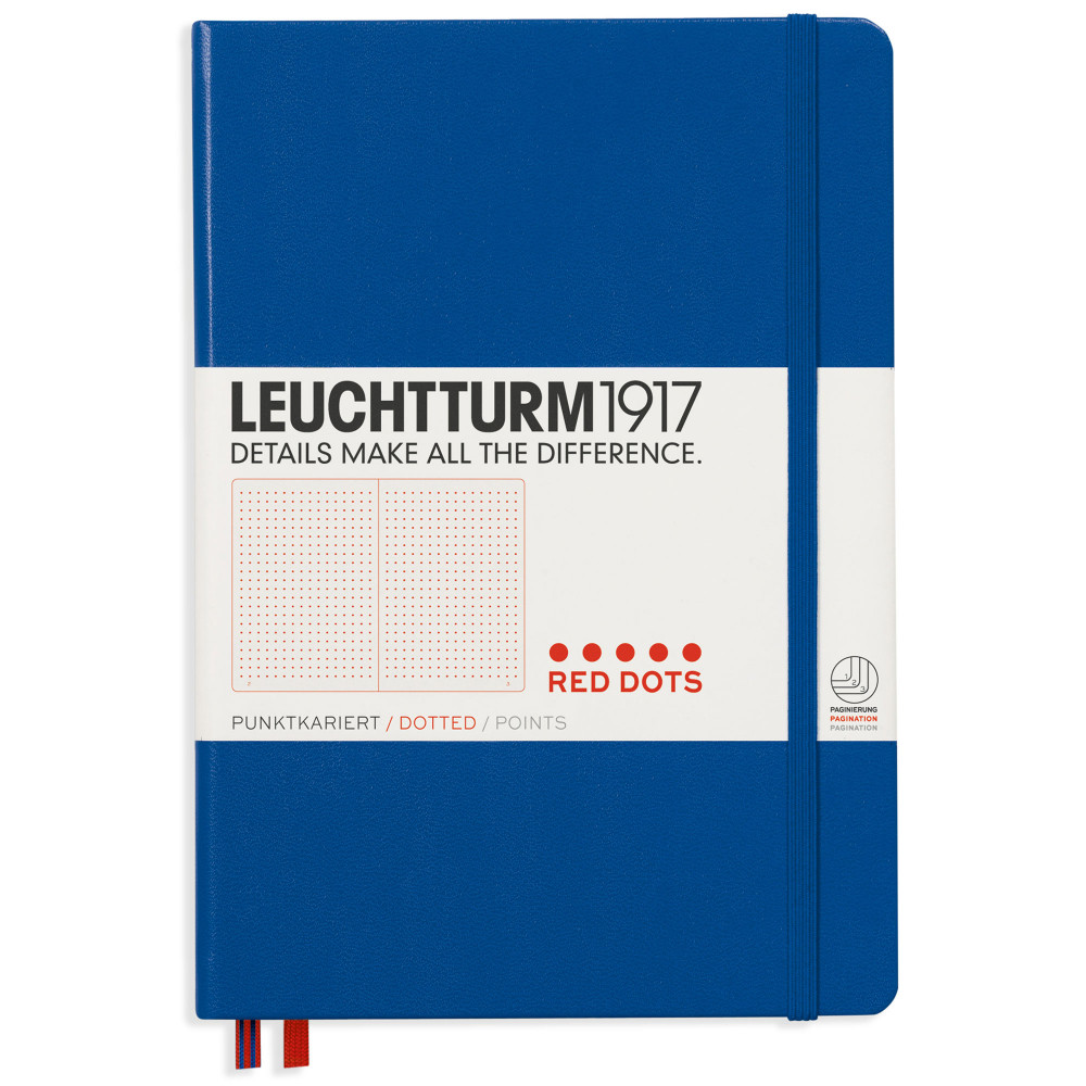 Записная книжка Leuchtturm Special Edition Red Dots A5 Royal Blue (в точку), артикул 357698. Фото 1