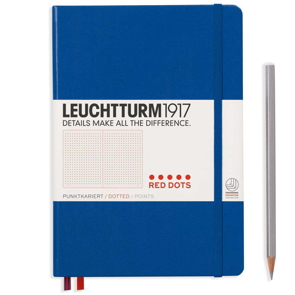 Записная книжка Leuchtturm Special Edition Red Dots A5 Royal Blue (в точку), артикул 357698. Фото 2