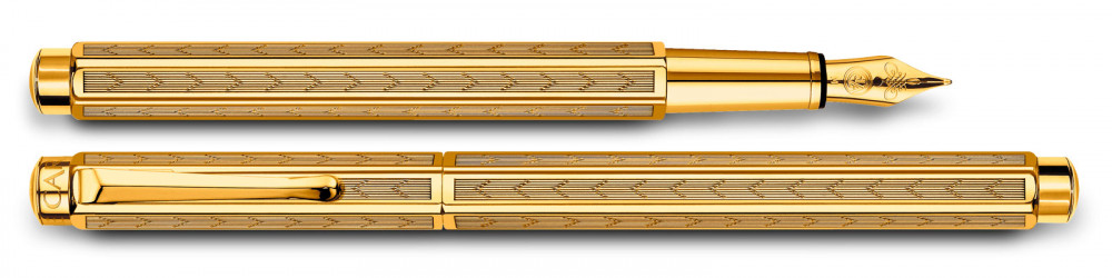 Перьевая ручка Caran d'Ache Ecridor Chevron Gold, артикул 958.198. Фото 2