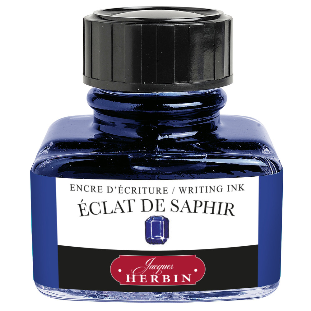 Флакон с чернилами Herbin Eclat de saphir (синий сапфир) 30 мл, артикул 13016T. Фото 4