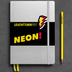 Записная книжка Leuchtturm Limited Editon Neon! A5 Silver/Yellow (в точку)